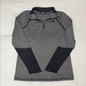 The North Face quarter zip in Gray and Black